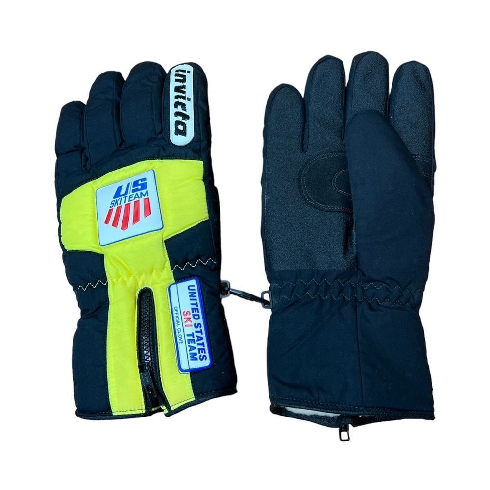 Invicta U.S. Ski Team Gloves Black Yellow Size 9.5” MM